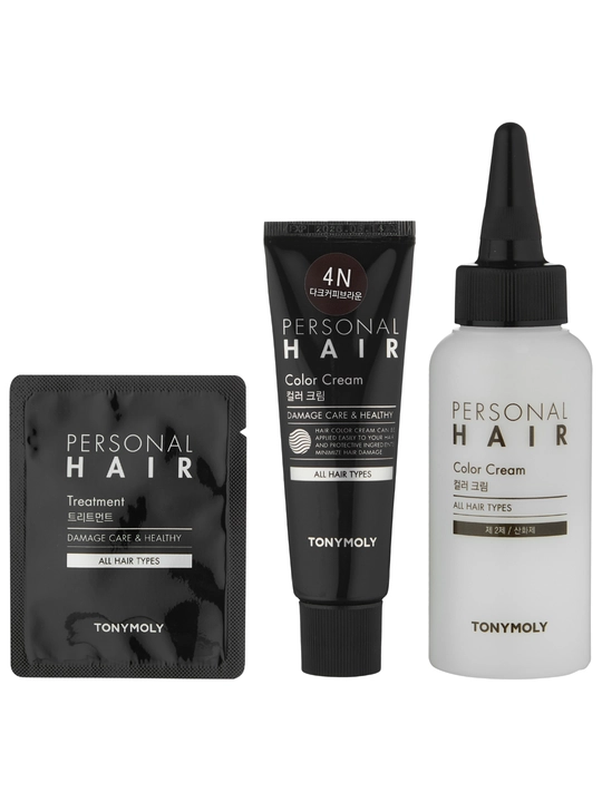 Крем-краска для волос PERSONAL HAIR COLOR CREAM 1N, 4N и 6N, 80 мл