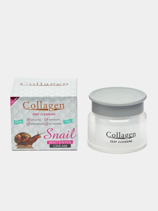 Крем для лица Collagen, экстракт со слизью, отбеливающий, витамины А, Е, 80 г