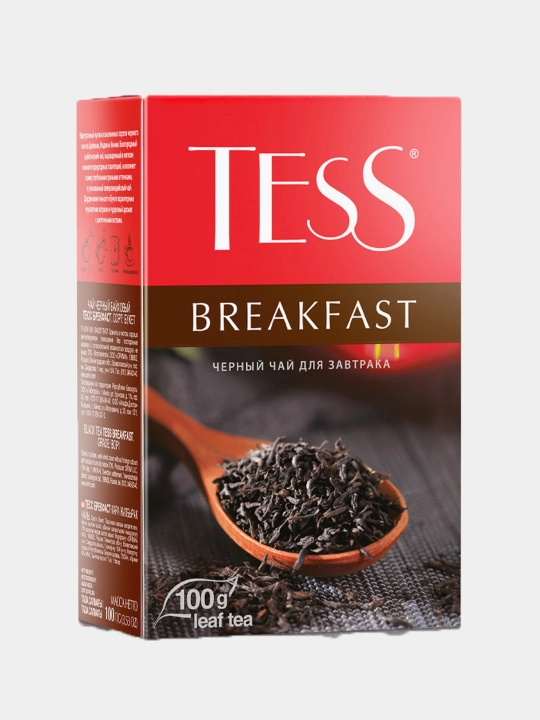 Qora bargli choy Tess Breakfast, 100 gr - 