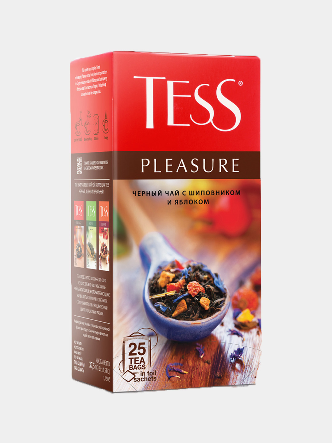 Чёрный чай Tess Pleasure, 1.5 г * 25 штук купить по низким ценам в ...