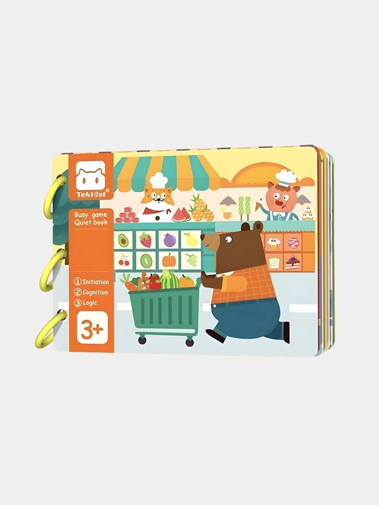 Развивающая книга Busybook, Монтессори на липучках