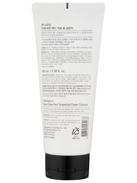 Ko'pik yuz yuvish uchun Tony Moly, Clean Dew Foam Cleanser, 180 ml