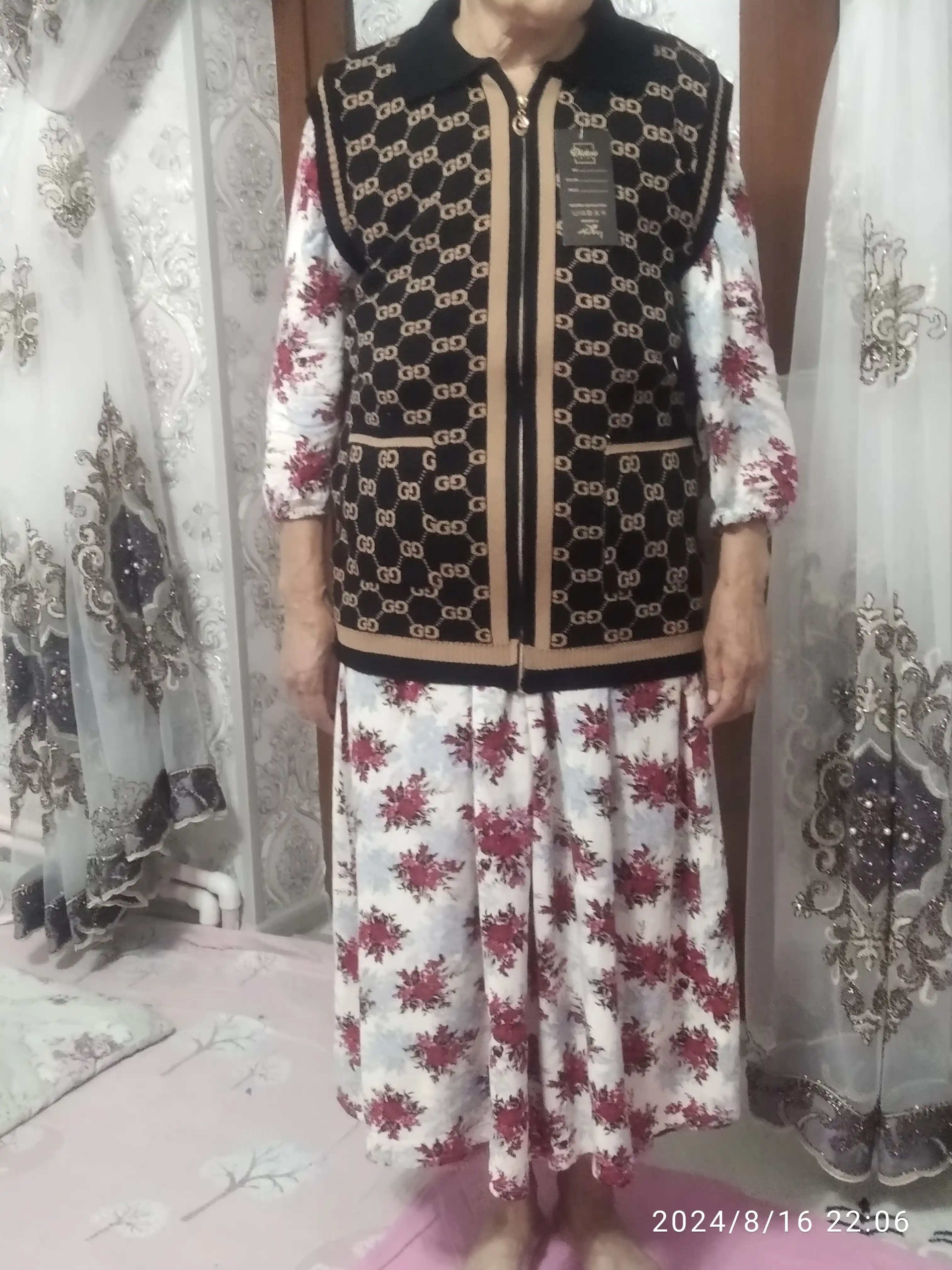 Qulf va yoqali Didov Triko, ayollar nimchasi, kundalik kiyim uchun, zamonaviy, oversize