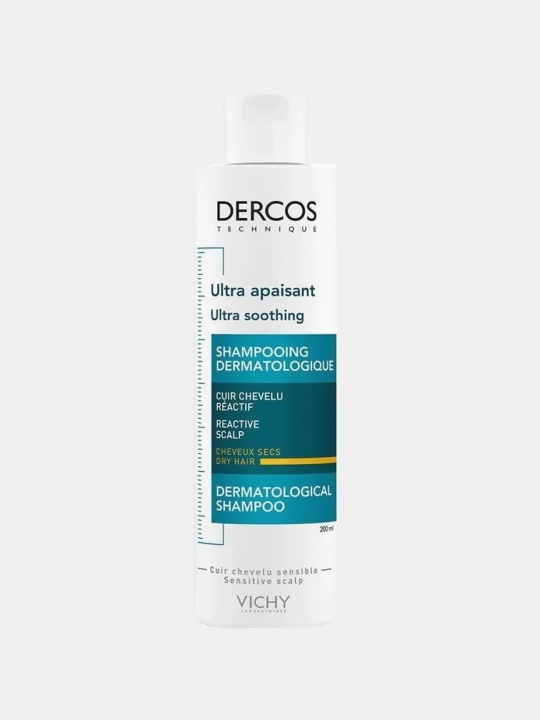Успокаивающий шампунь-уход, VICHY DERCOS, для сухих волос, 200 мл