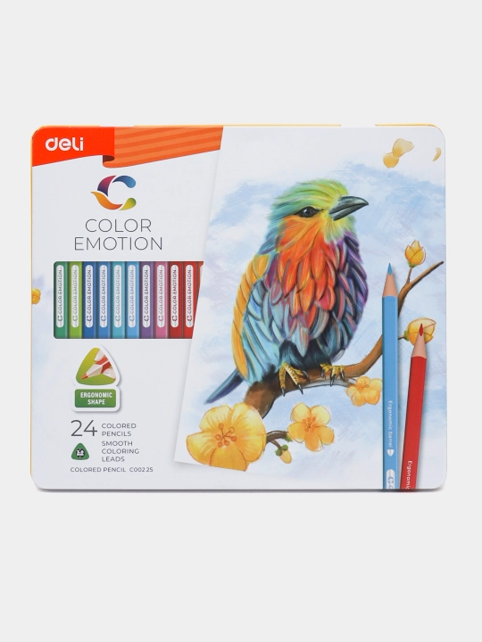 Карандаши цветные Deli EC00225, 24 цвета - 