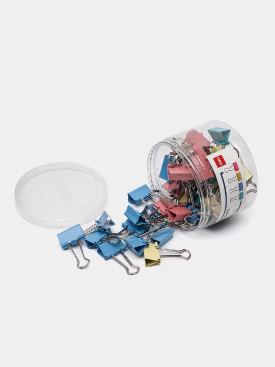 Qog'oz qisqichi 25 mm rangli, 48 dona, Deli E8554A
