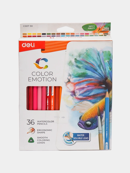 Карандаши цветные Deli EC00730, 36 цветов - 