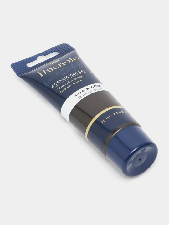 Краска акриловая в тубе RAW UMBER Deli EC75-RU, 75 мл