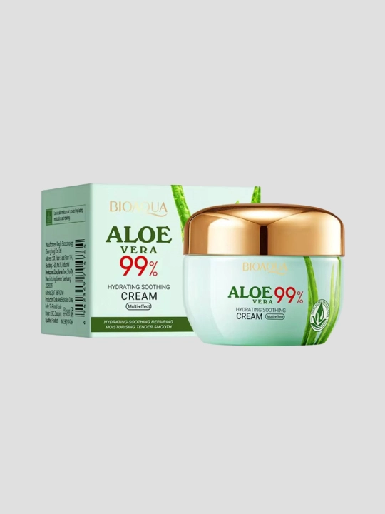 Крем для лица "Rice Raw Cream, Aloe, Vitamin c white brighten face cream", 50 мл - 