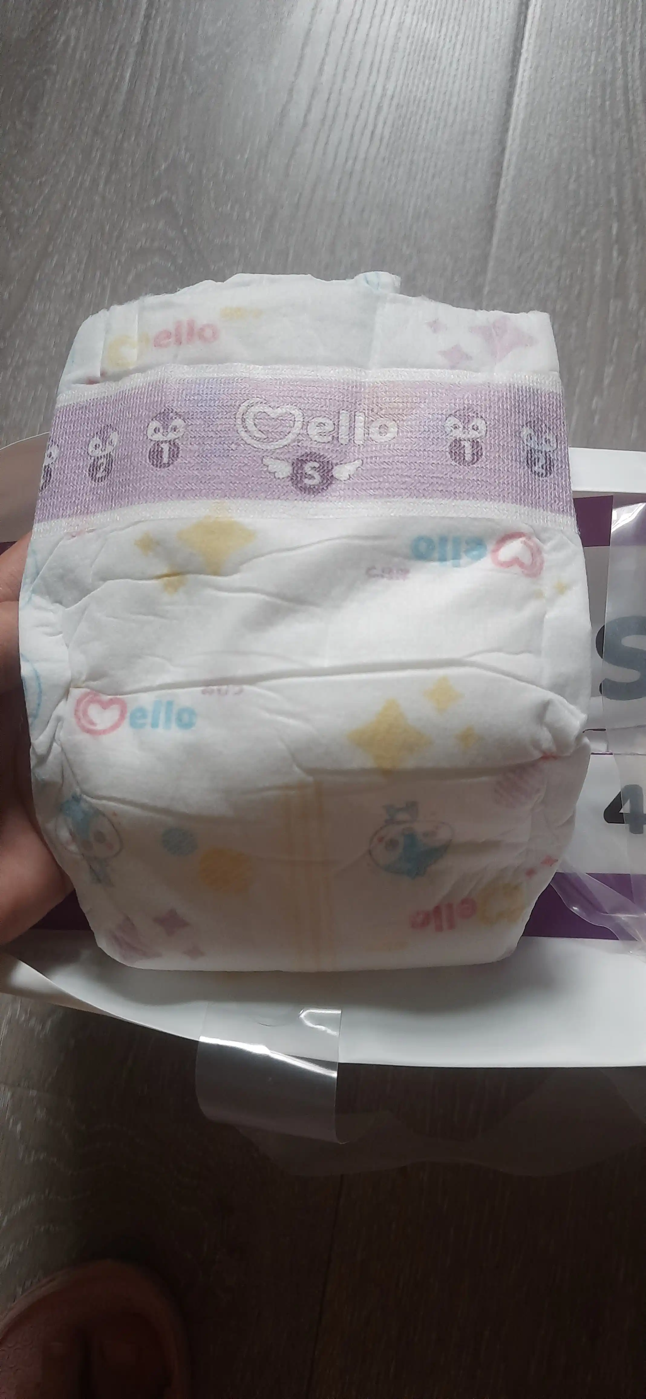 Yangi tug'ilgan chaqaloqlar uchun tagliklar MELLO, S 4-8 kg, 38 dona