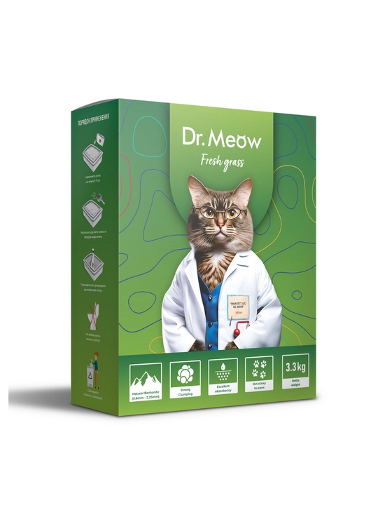 Наполнитель для кошачьего туалета Dr.Meow Fresh Grass - 