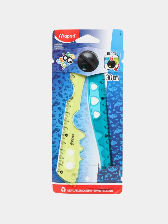 Chizg'ich Maped Croc Croc 282030 plastmassali, yarim shaffof, 30 sm - 