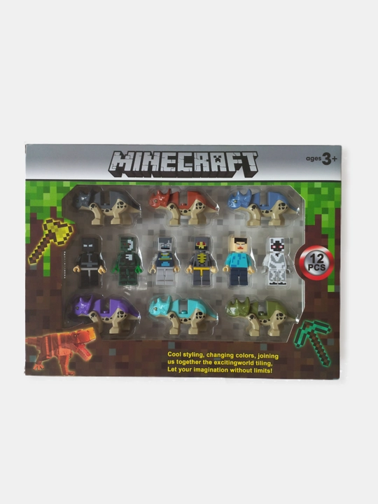 Наборы больших конструкторов My World, по тематике Minecraft, с фигурками героев