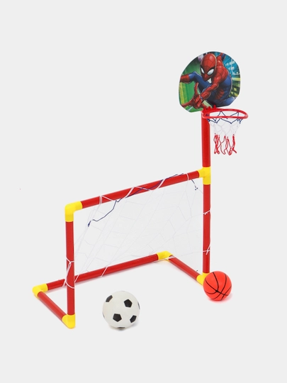 2 si 1 da, bolalar uchun, basketbol halqali, futbol darvozasi, оchiq sport