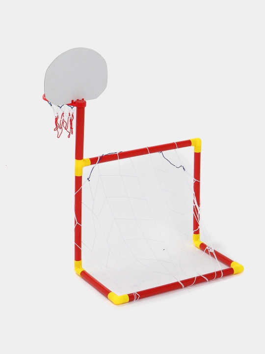 2 si 1 da, bolalar uchun, basketbol halqali, futbol darvozasi, оchiq sport