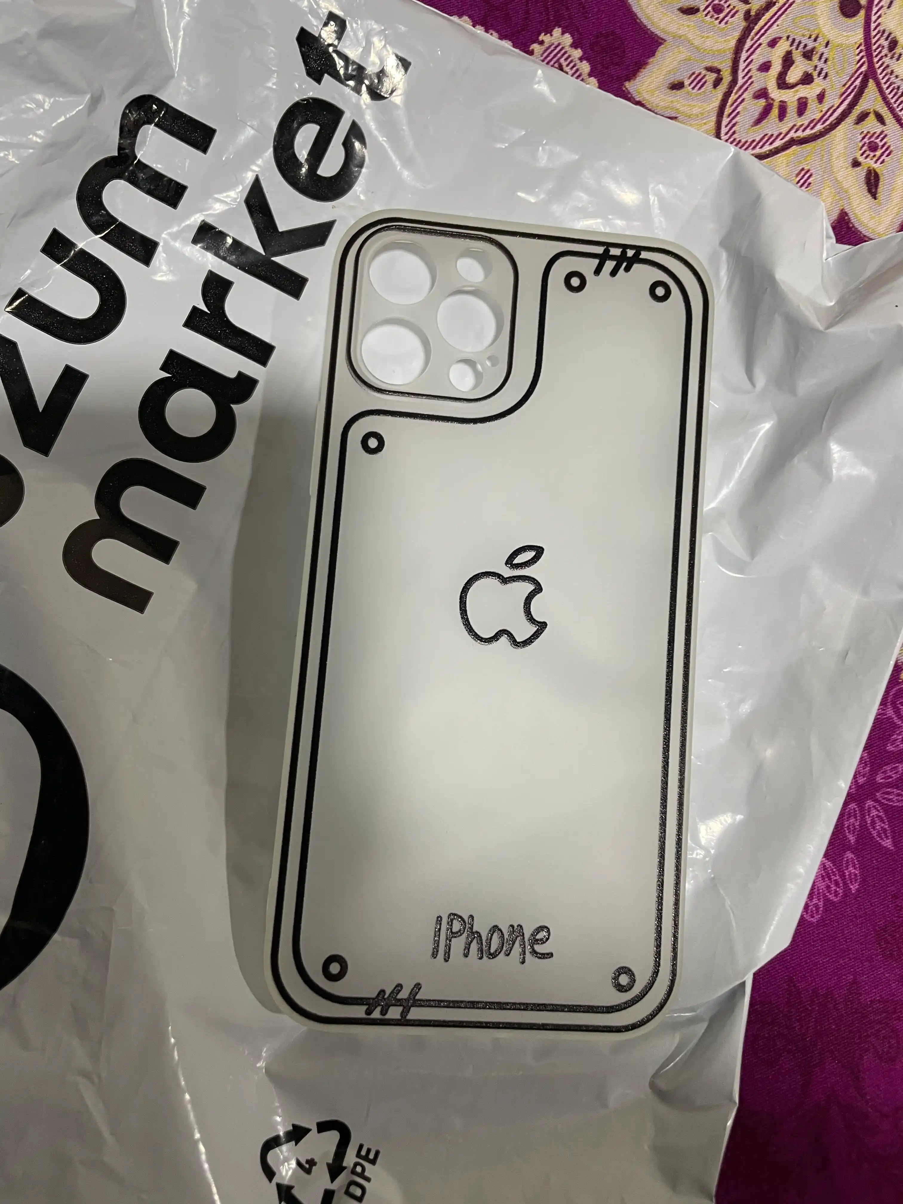 Yupqa matli silikon g'ilof, iPhone 12, 13, 14, 15, 16 Pro, ProMax uchun