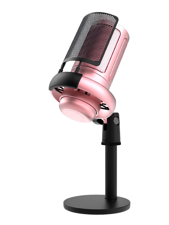 Strim va kompyuter uchun, RGB kondensatorli ME6S mikrofon, shok maunt, popfiltr, ushlagich