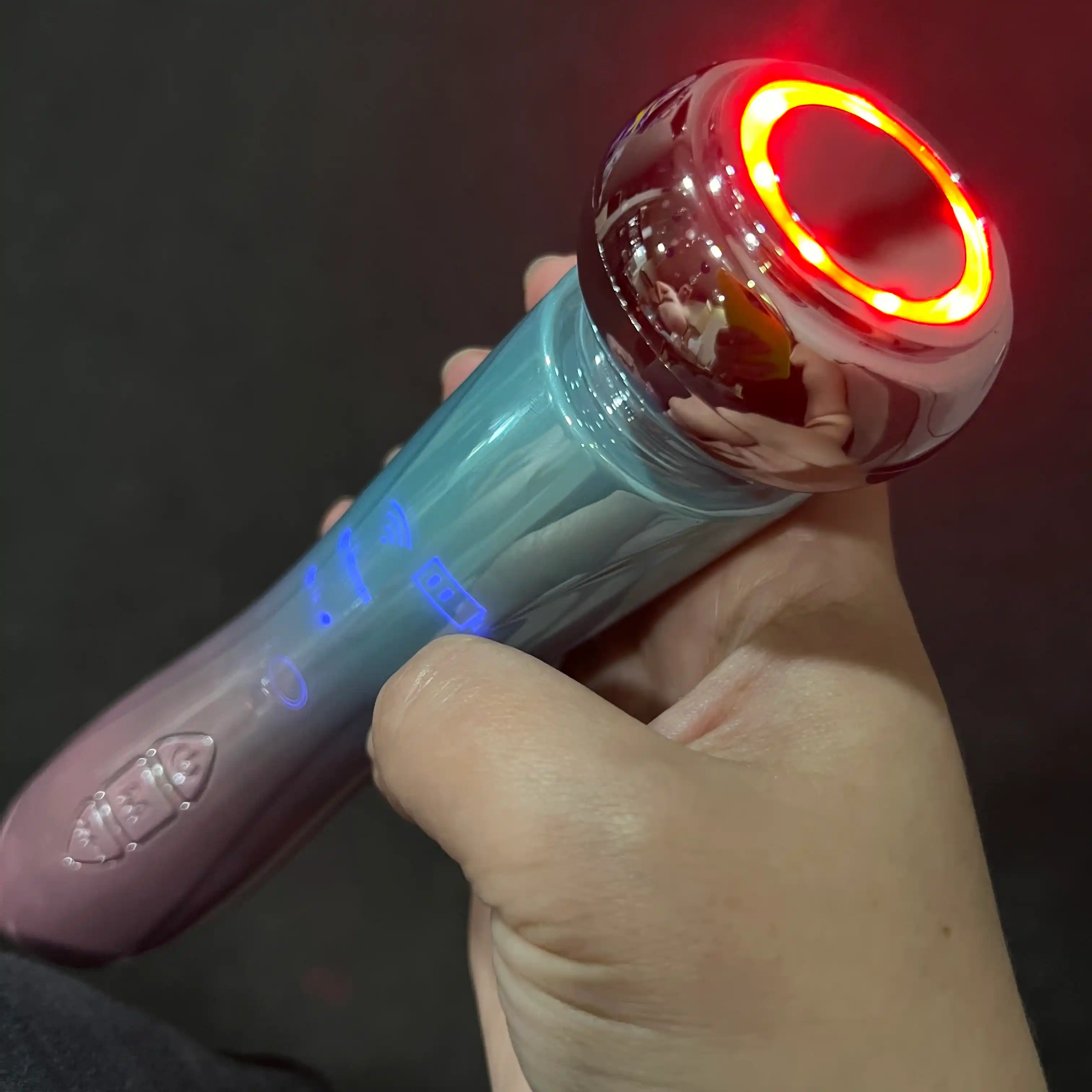 Микротоковый массажер для лица профессиональная чистка RF, EMS, LED, лифтинг уход за кожей