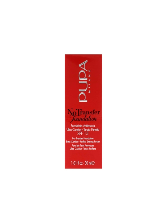 Tonal kremi Pupa No Transfer Foundation, 30 ml