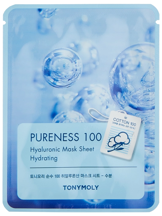 Маска для лица TONYMOLY PURENESS 100 Mask Sheet, 21 мл, улитка/гиалурон/коллаген