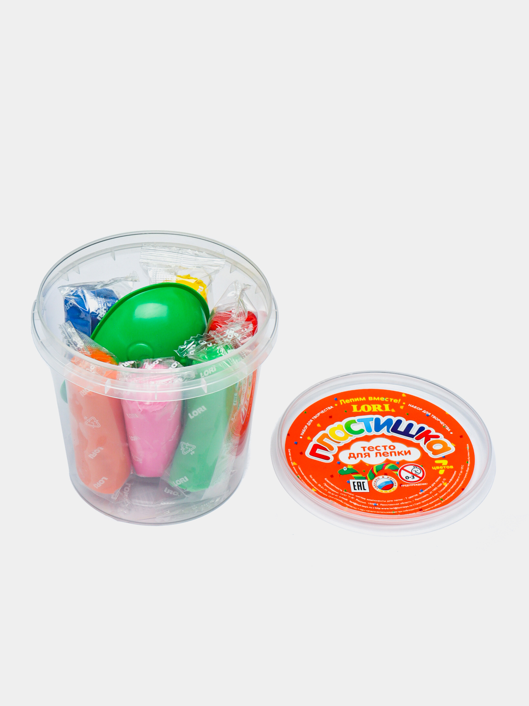 Modellashtirish uchun xamir LORI Plastishka №2 Tdl-002, 7 ta rang 24 g dan