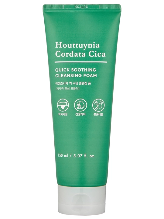 Пенка для умывания Houttuynia Cordata Cica Quick Soothing Cleansing Foam, 150 мл