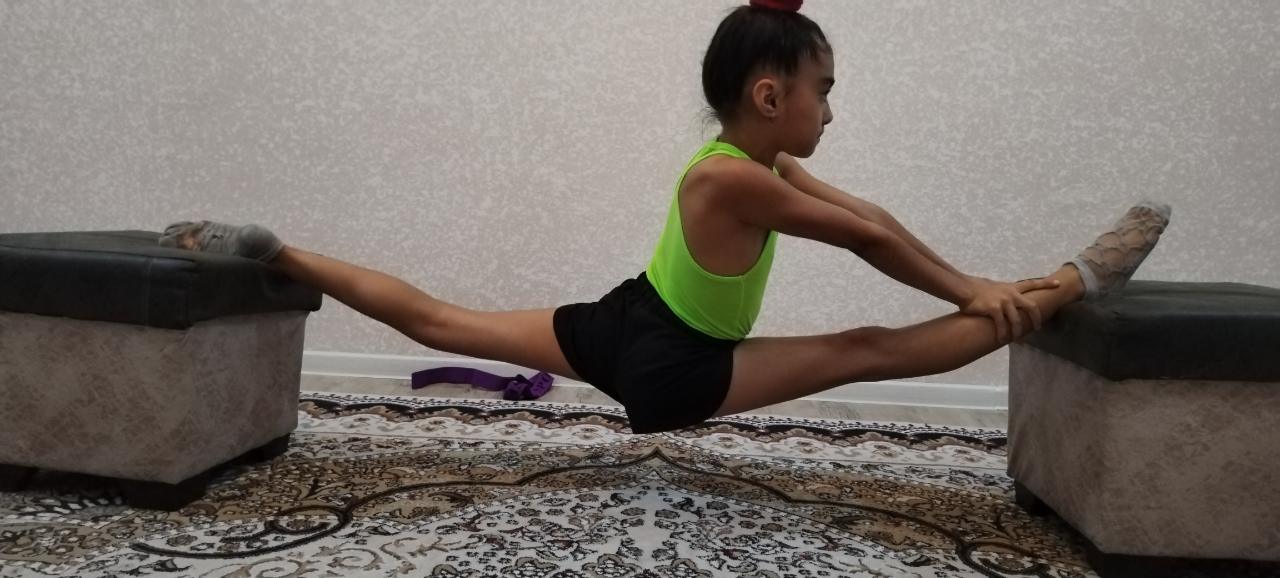 Raqs va gimnastika uchun, ikki qismli, sport shorti