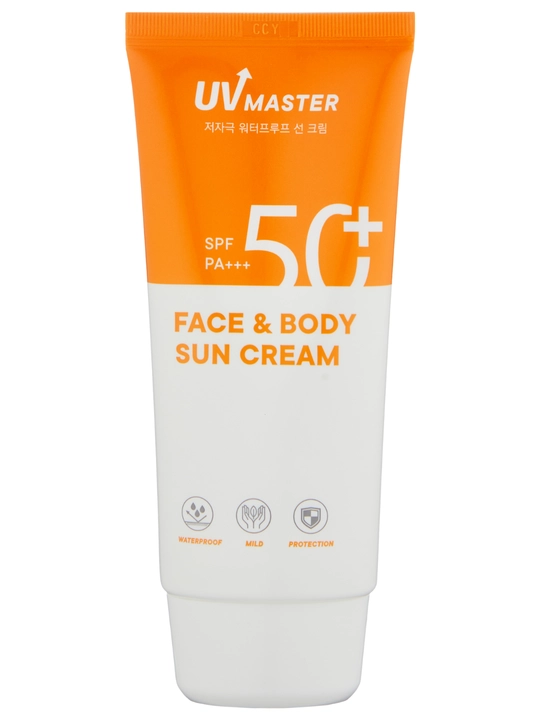 Солнцезащитный крем для лица и тела uv master face n body sun cream, 80 мл