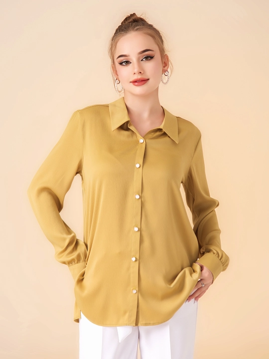 Ayollar ko‘ylagi, uzun yengli, klassik kesim, katta o‘lchamlar, DEGO 44-S 58-5XL - 