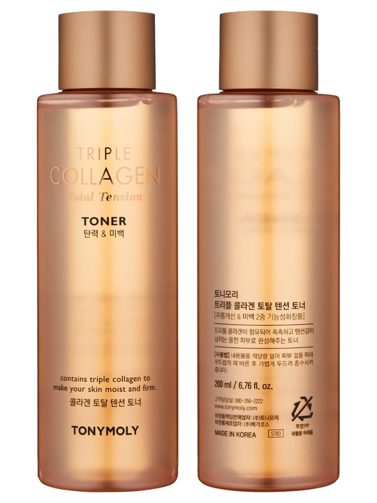 Тоник для лица Triple Collagen Total Tension Toner 200 мл для увлажнения и упругости
