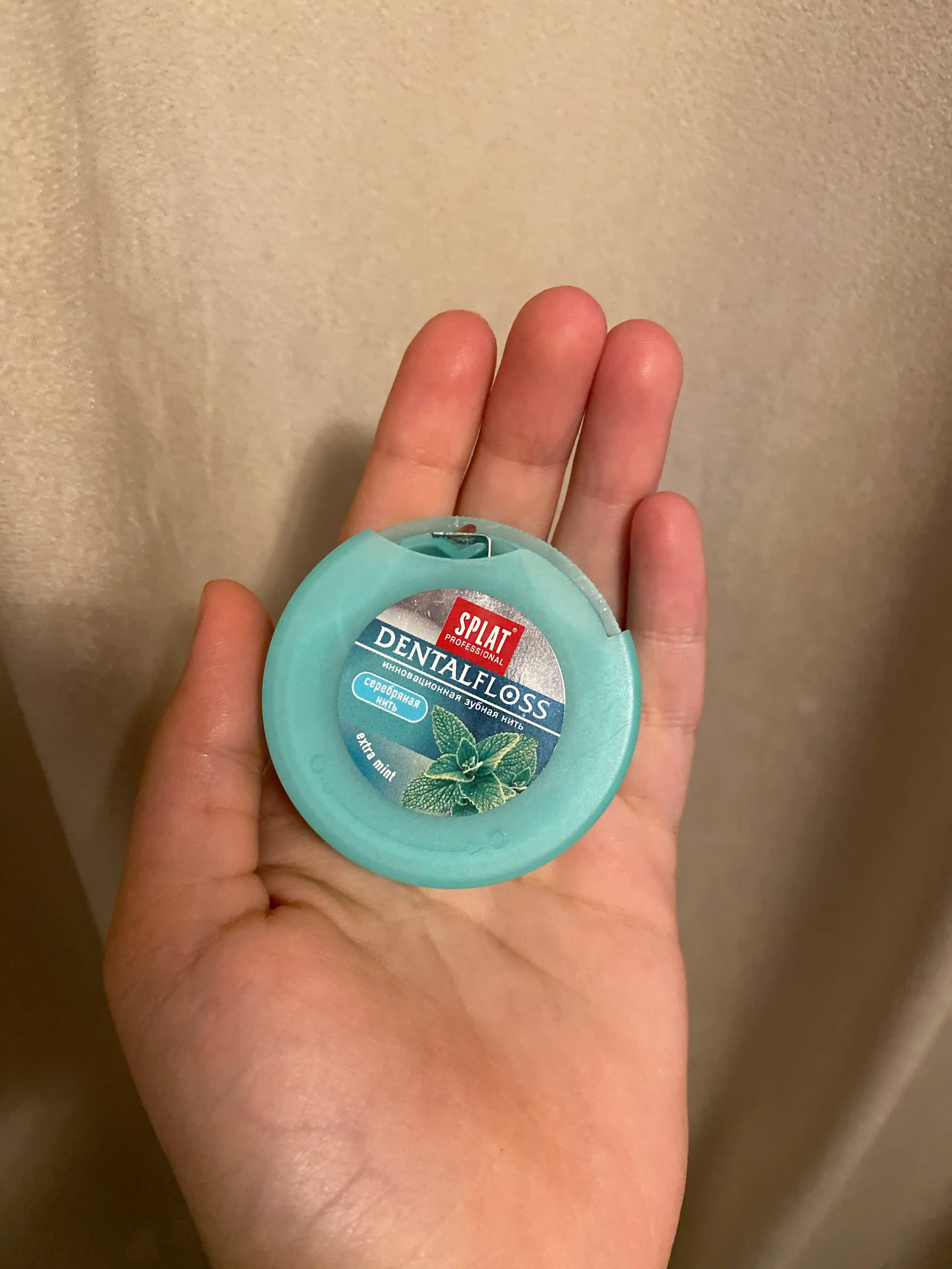Tish ipi Splat Professional Dental Floss, kumush tolali yalpiz, 30 metr