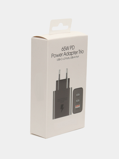 Адаптер для Samsung, зарядное устройство, PD Power Trio, с кабелем, 65 Вт - 