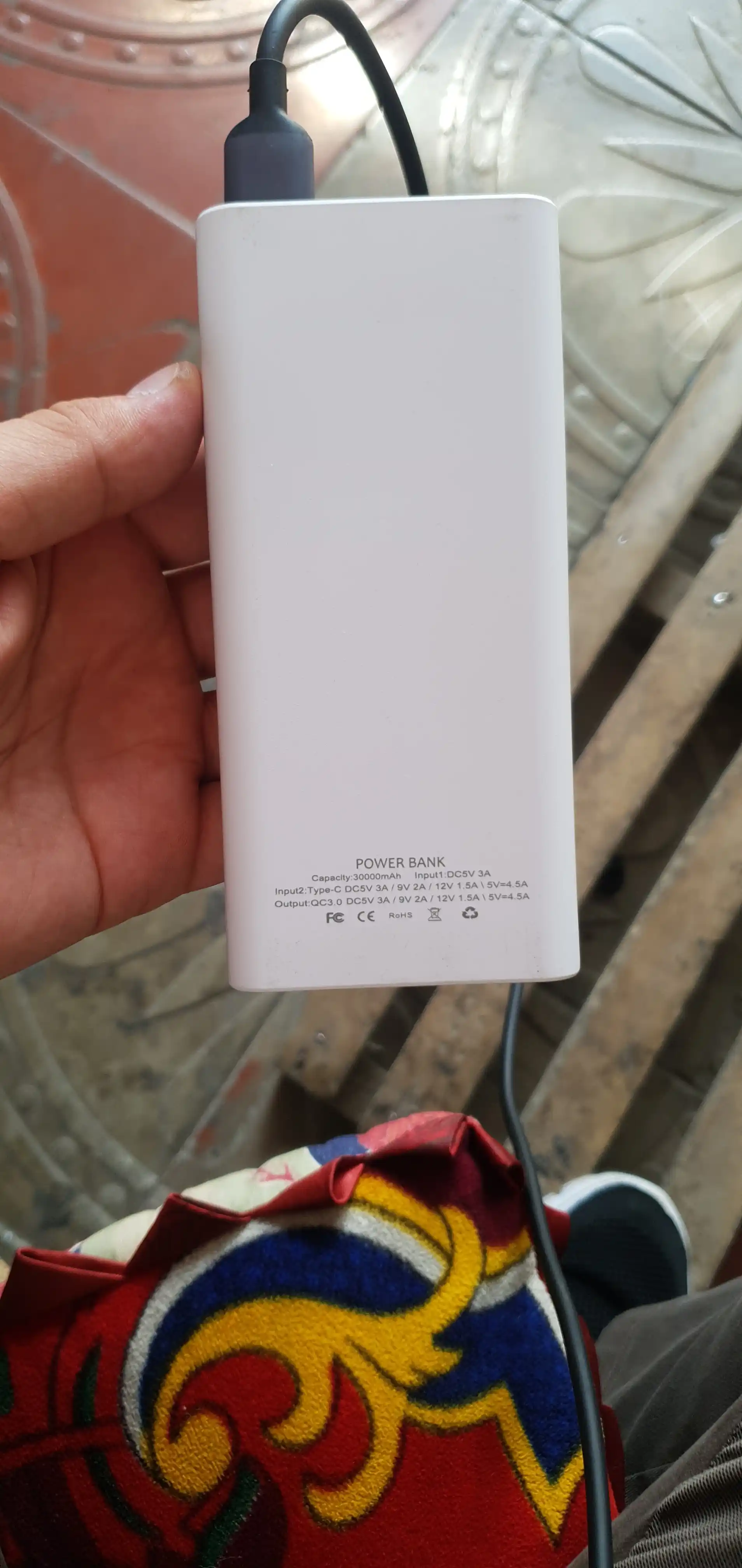 Tashqi akkumulyator Power Bank 66 W,tez zaryadlashni qo'llab-quvvatlaydigan, 20000 mA/soat