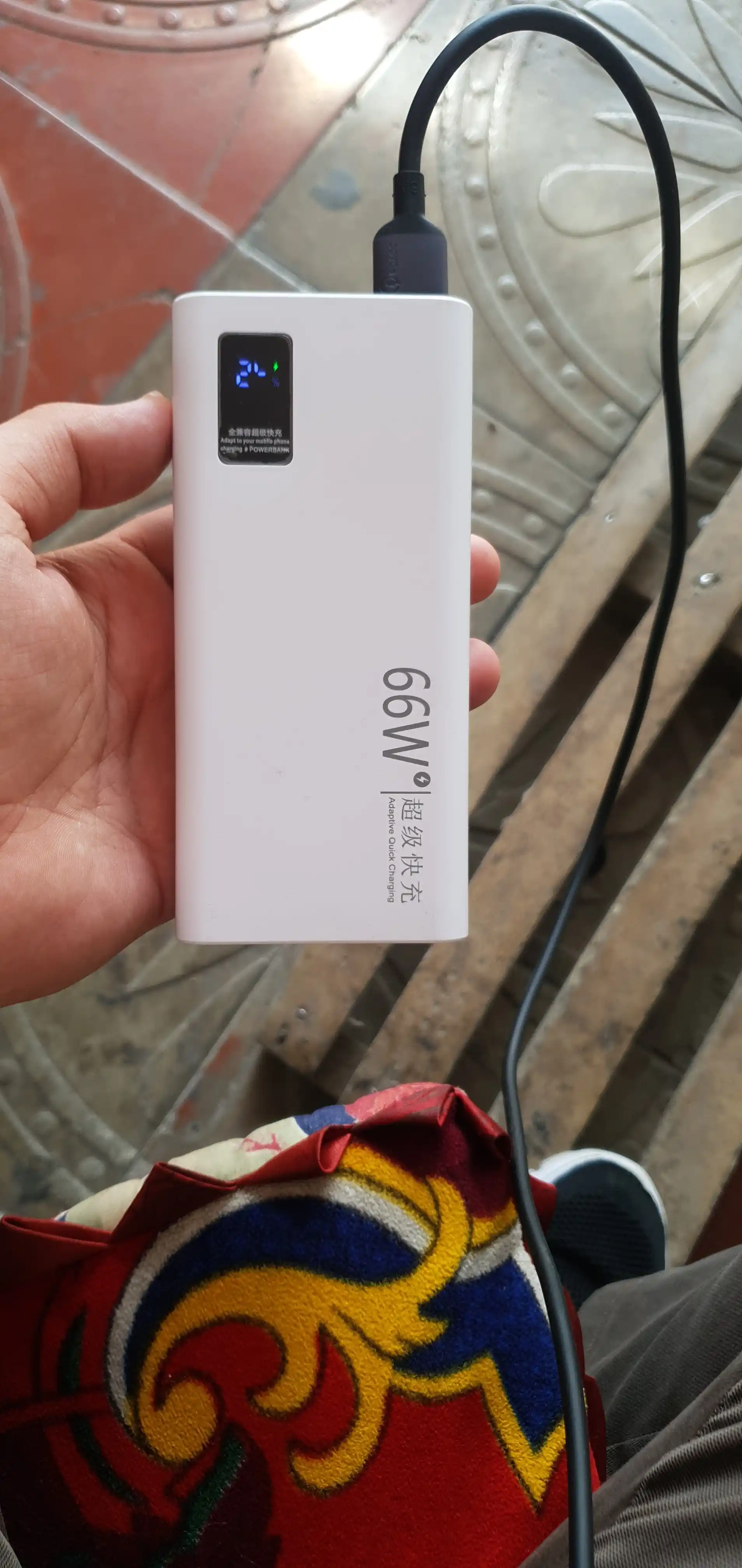 Tashqi akkumulyator Power Bank 66 W,tez zaryadlashni qo'llab-quvvatlaydigan, 20000 mA/soat