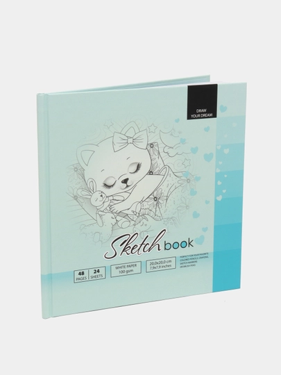 Скетчбук Fresh 2125, чистые листы, матовая ламинация, 7БЦ, 200 * 200 мм, 24 листов