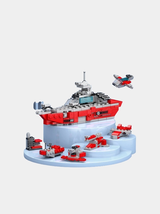 8 ta 1 da konstruktorlar "Harbiy flot va kema" Lego bilan mos keladi