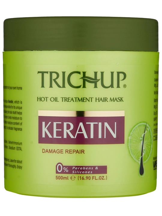 Trichup Keratin Hot Oil Mask 500 ml issiq moyli soch niqobi tiklash va oziqlantirish uchun