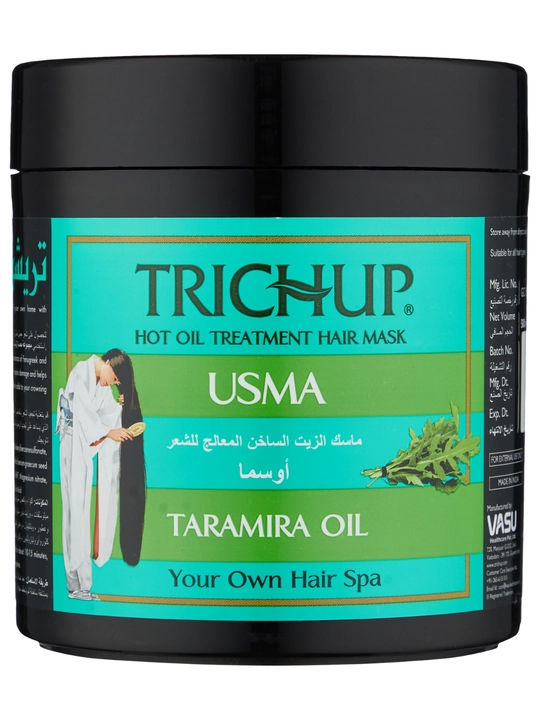 Sochlarni tiklash uchun Trichup Hot Oil Treatment Hair Mask USMA soch niqobi, 500 ml