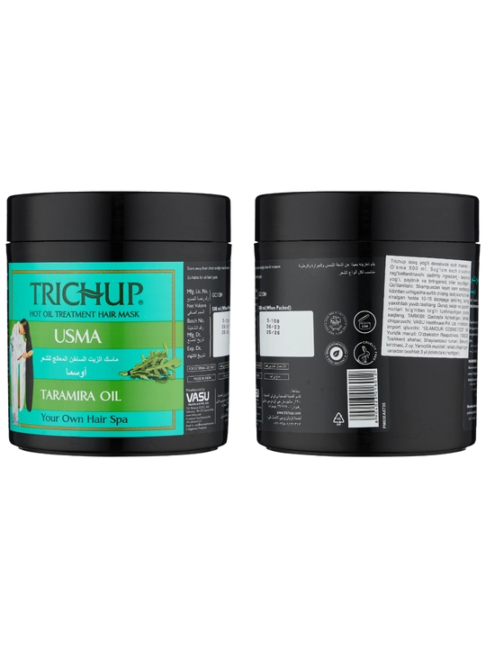 Sochlarni tiklash uchun Trichup Hot Oil Treatment Hair Mask USMA soch niqobi, 500 ml