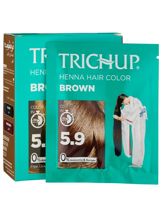 Trichup Henna Hair Color soch bo‘yog‘i-xina, 6 dona, 10 gr, tabiiy bo‘yoq