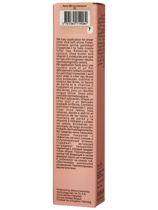 NOTE BB Lip Corrector 01, 02 va 03 ranglar lablar uchun BB korrektor