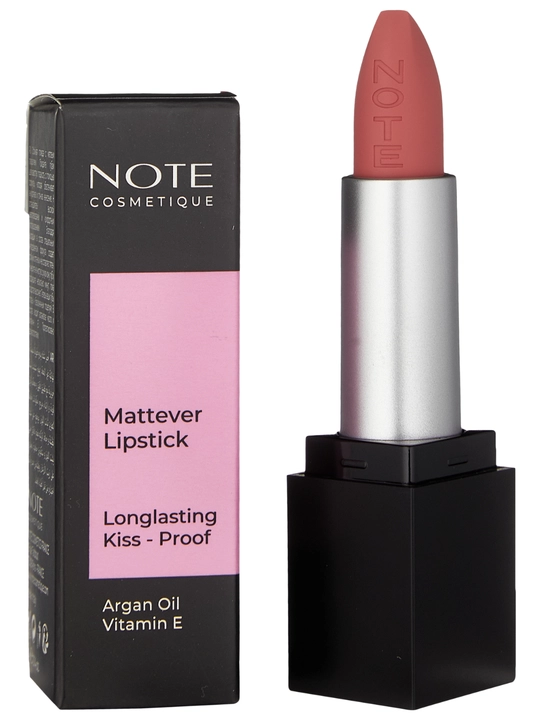 Lab bo‘yog‘i Note Mattever Lipstick 4 g, 03, 05, 06, 07, 08, 13 va 14 tuslari, xira