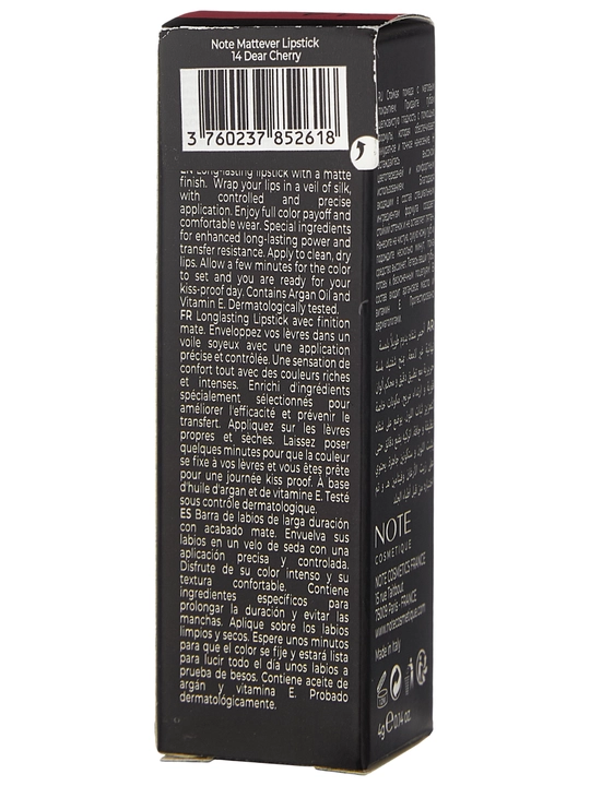Губная помада Note Mattever Lipstick 4 г оттенки 03, 05, 06, 07, 08, 13 и 14 матовая
