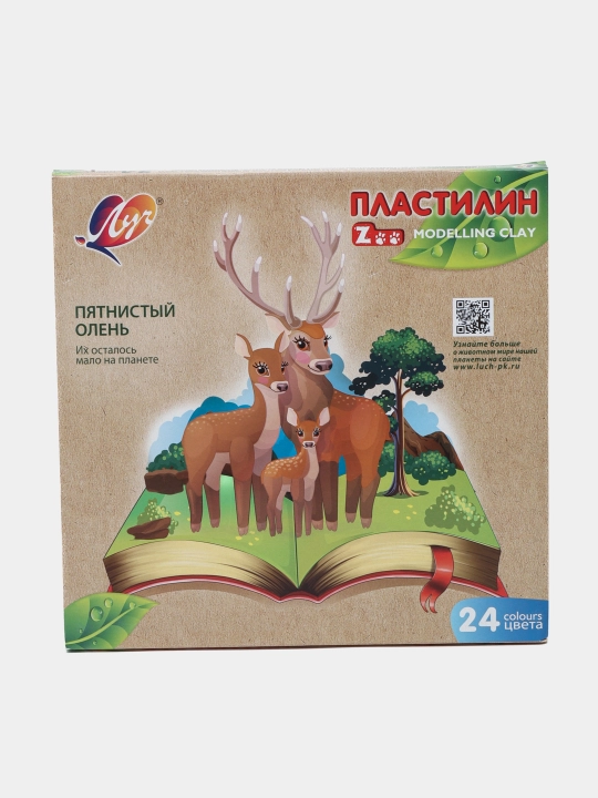 Plastilin Luch "ZOO", 24 rang, 360 g - 
