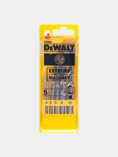 Набор сверл по бетону DeWALT "EXTREME MASONRY" 4-10 мм, 5 шт, DT6956-QZ - 