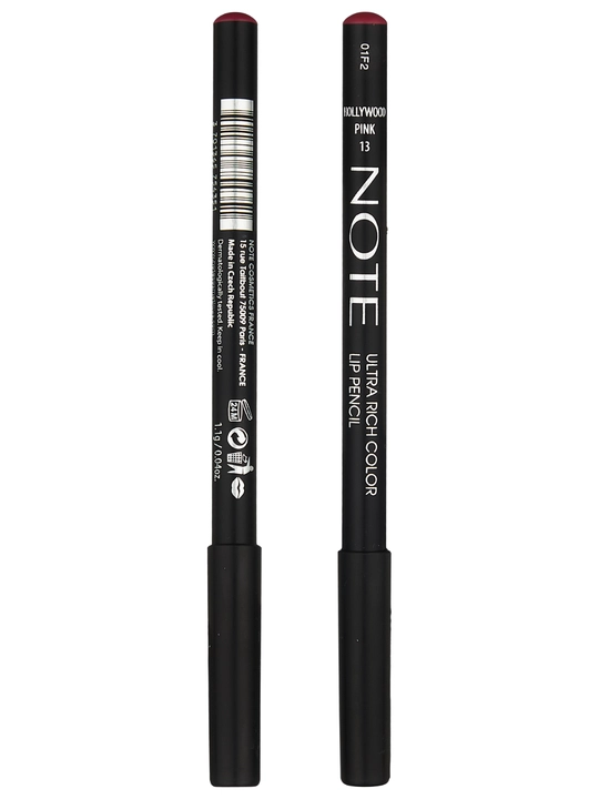 Note Ultra Rich Color Lip Pencil lab bo'yog'i, qalam 01, 03, 09 va 13