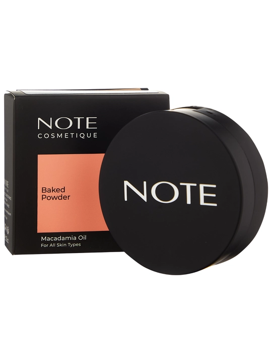 NOTE Baked Powder 10 g kompakt pudra 01, 04, 06 ranglar mat finish uchun
