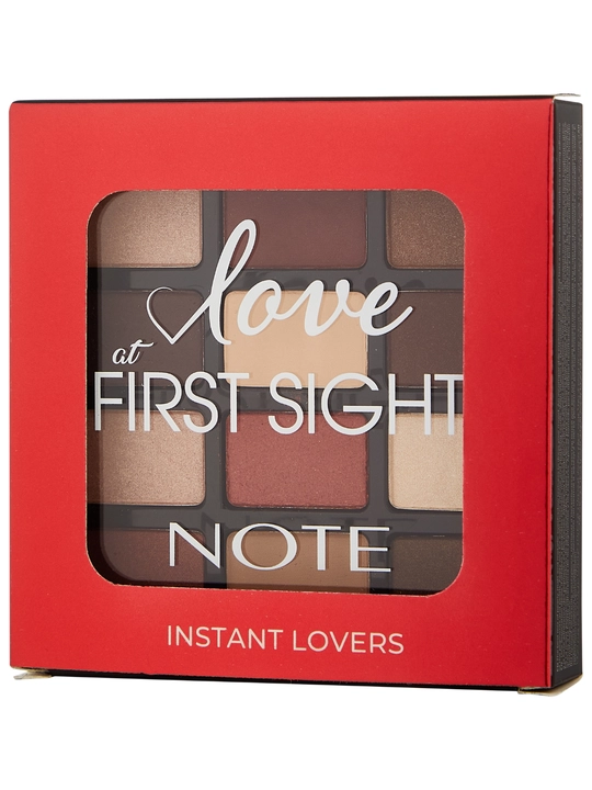Ko'z qovoqlari uchun ten paletkasi Note Love at first sight eyeshadow palette, 201 va 202