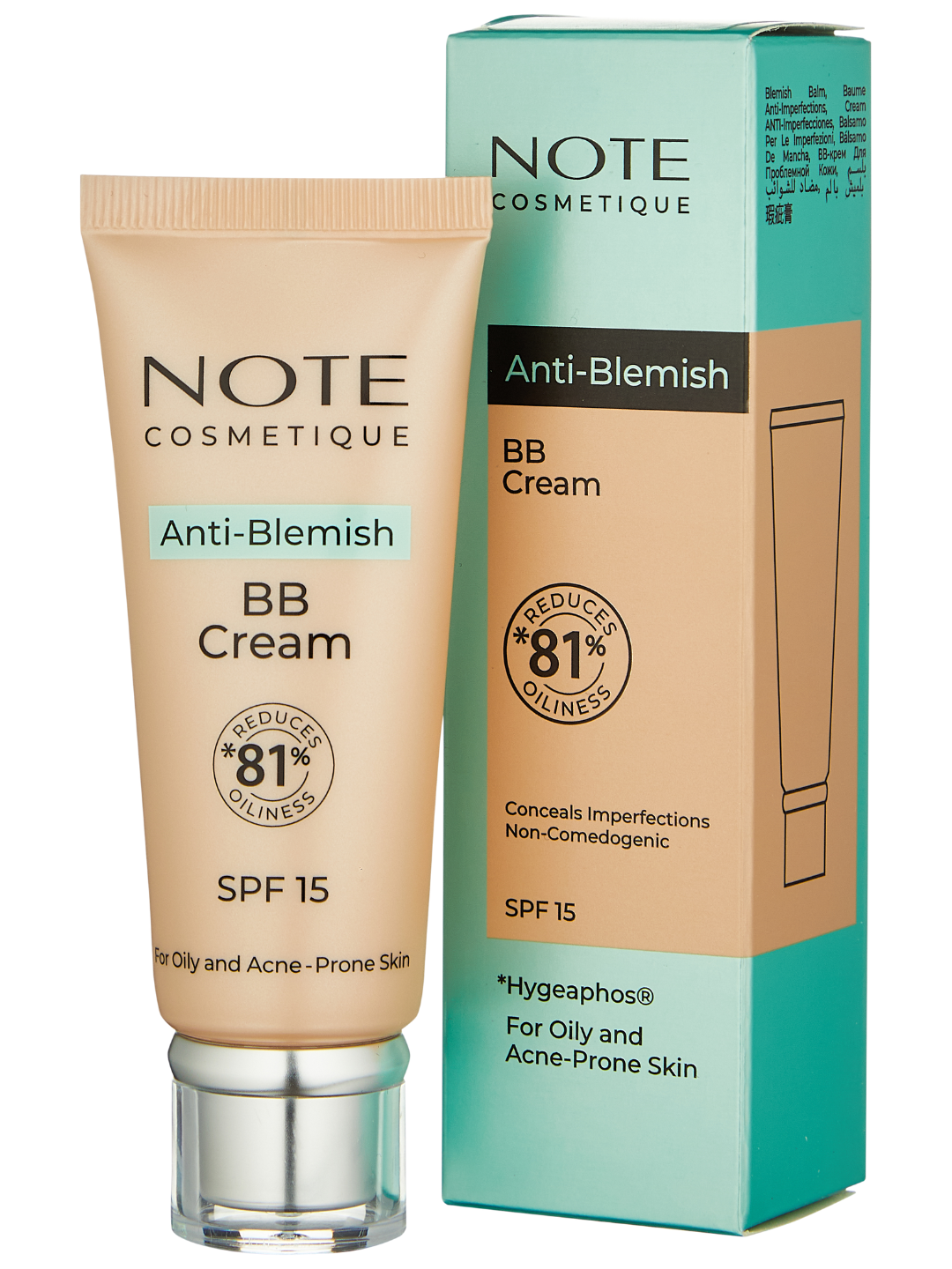 Тональный крем Note BB Cream Anti Blemish 30 мл для ровного тона и маскировки