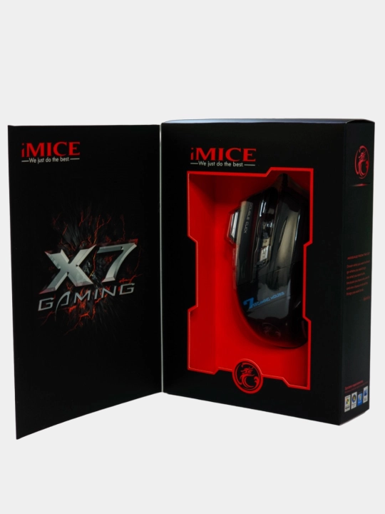 Геймерская мышь iMICE X7, проводная, лазерная, игровая мышь